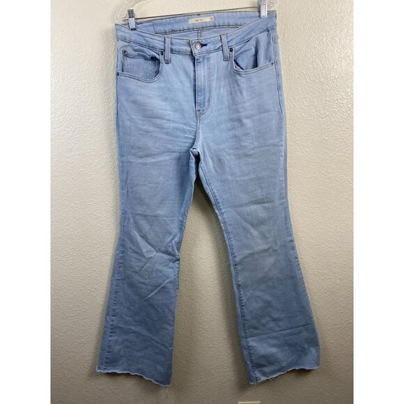 Levis 726 Flare Jeans Womens 32 Blue High Waist Y2K 90s Light Wash Boho Festival - Picture 1 of 16